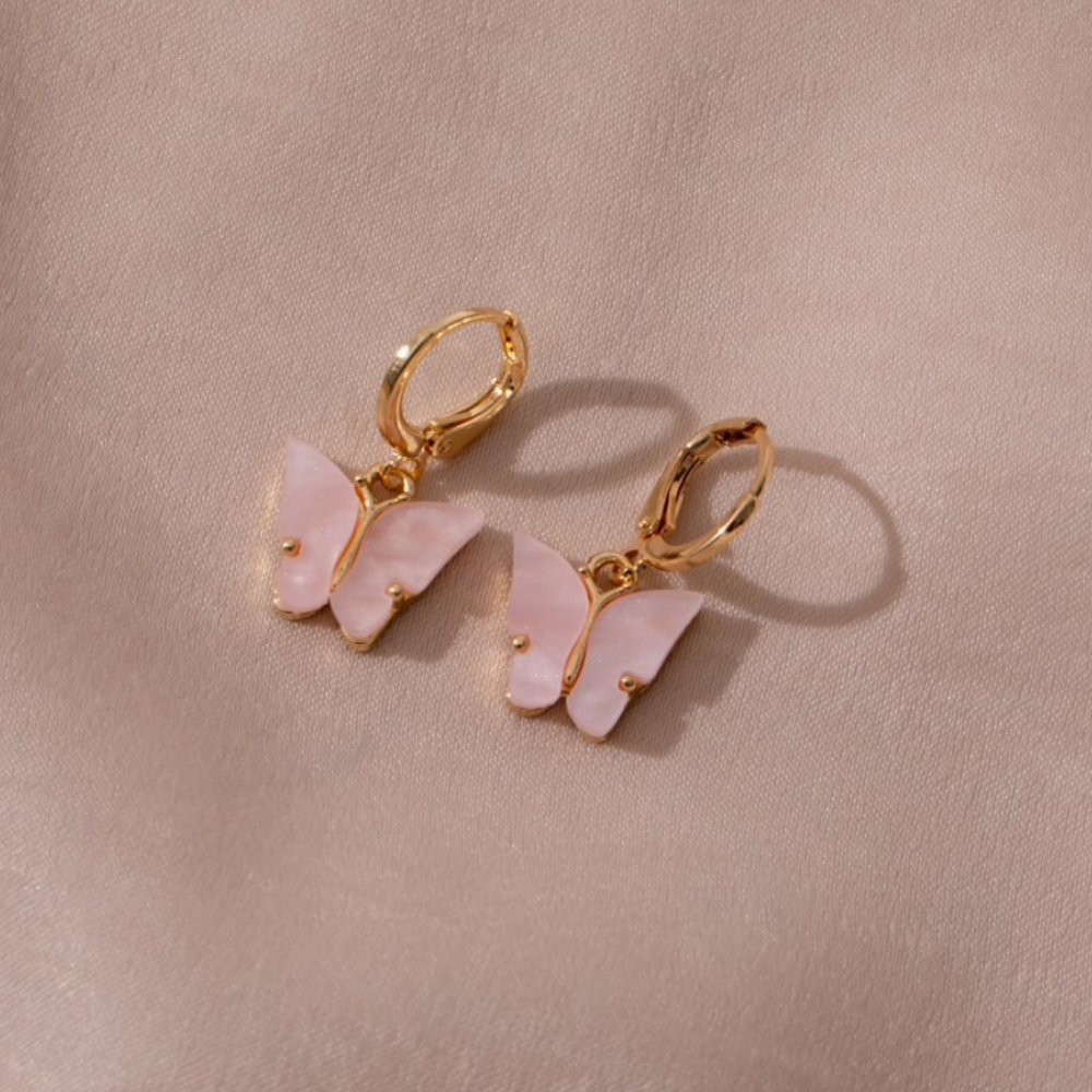 Cute Pink Acrylic Earrings - Picture 3 of 5